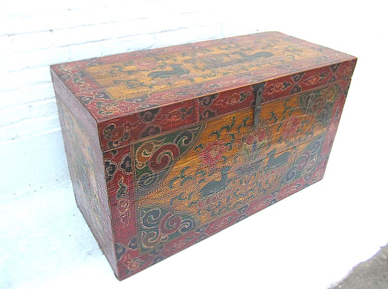 China Tibet Box Truhe antik klassische bunte Bemalung