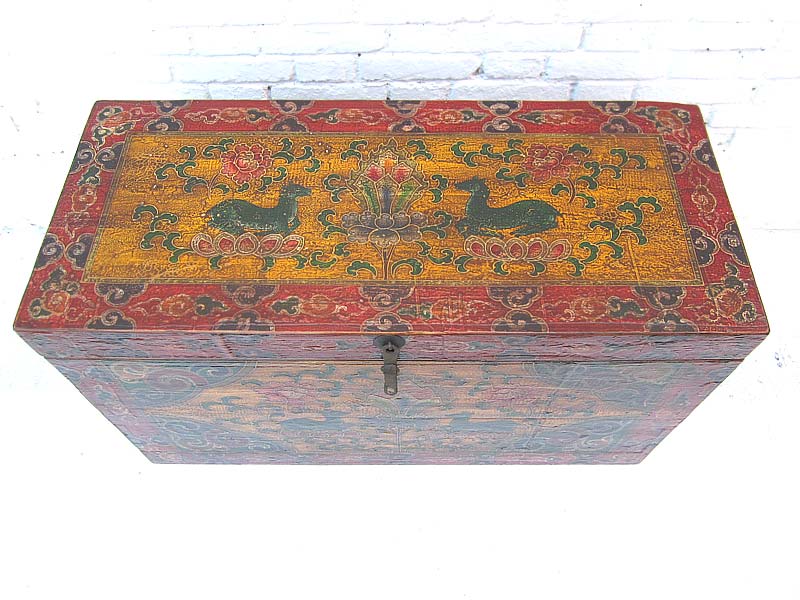 China Tibet Box Truhe antik klassische bunte Bemalung