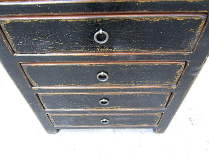 China Schubladenkommode Turmkommode Vintage style schwarze Pinie