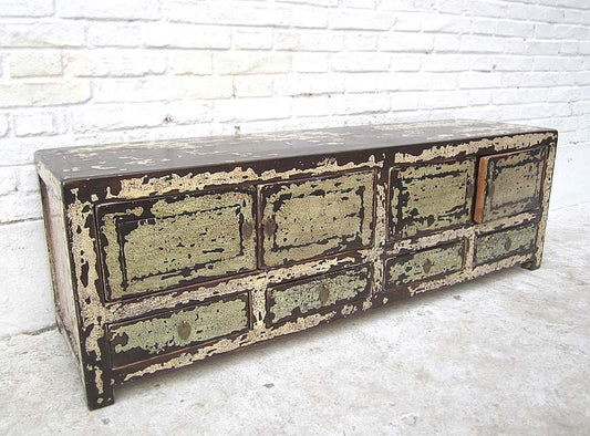 China Shabby chic Lowboard flache Anrichte für TV Flachbildschirm vier Türen und Schübe Pinie Luxury-Park