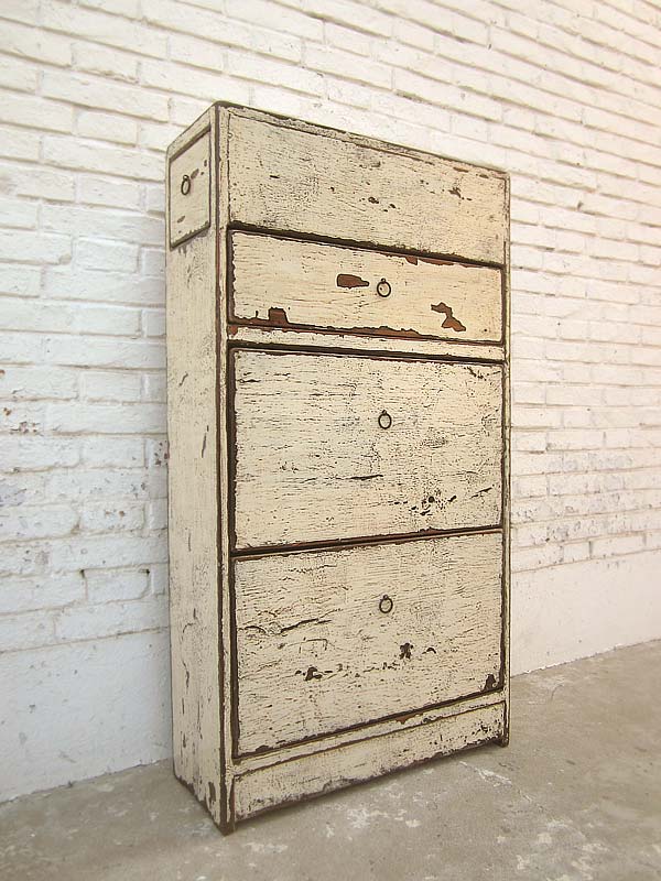 China Flurkommode Schuhschrank Schubladen shabby chic altweiße Pinie