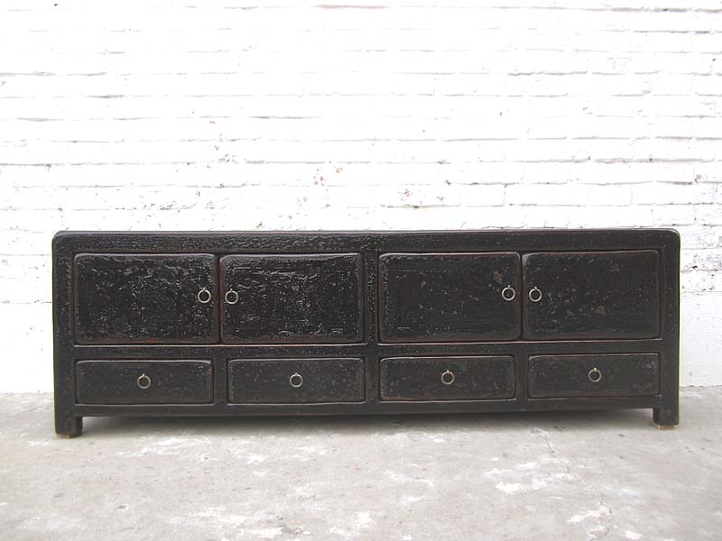 Asia TV Lowboard Kommode Vintage style schwarzes Finish