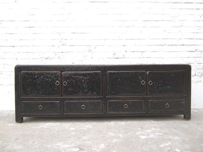 Asia TV Lowboard Kommode Vintage style schwarzes Finish