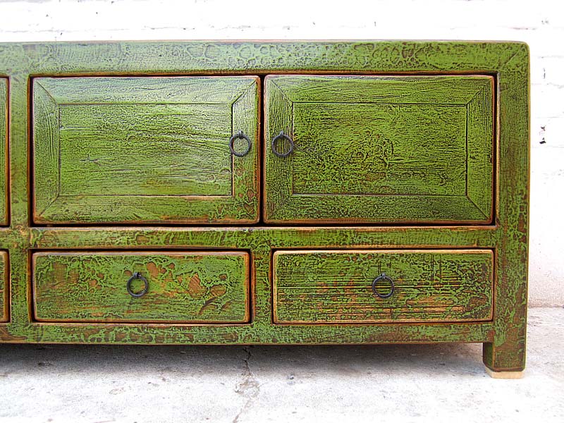 Asien TV Lowboard antikgrün shabby chic optic 140x38x45cm
