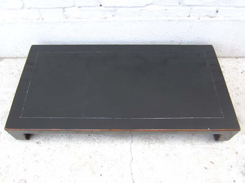 Asien niedriger Tisch 100x50cm schwarz Antikfinish Pinienholz