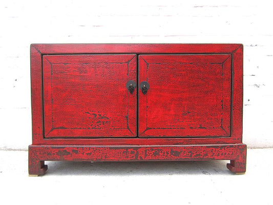 China Kommode rotbraun vintage Stil finish Vollholz by Luxury Park