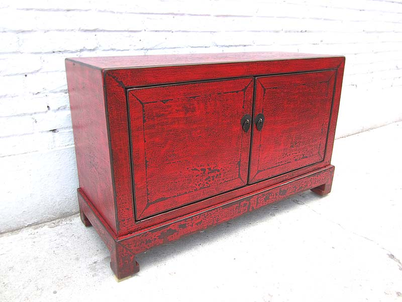 China Kommode rotbraun vintage Stil finish Vollholz by Luxury Park