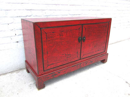 China Kommode rotbraun vintage Stil finish Vollholz by Luxury Park