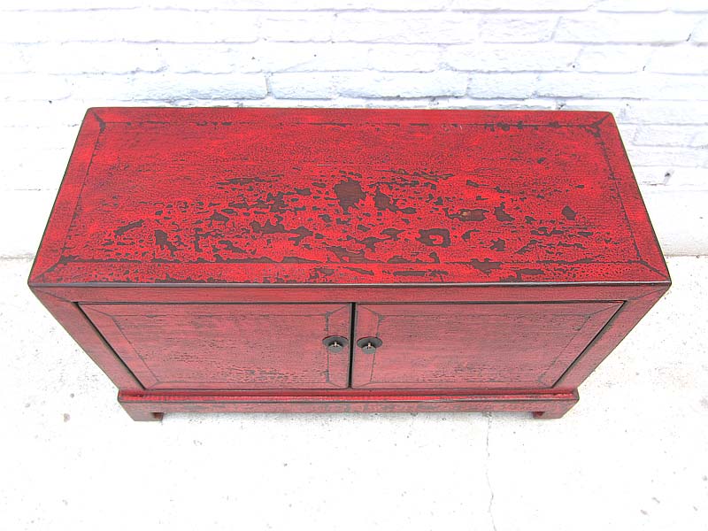 China Kommode rotbraun vintage Stil finish Vollholz by Luxury Park