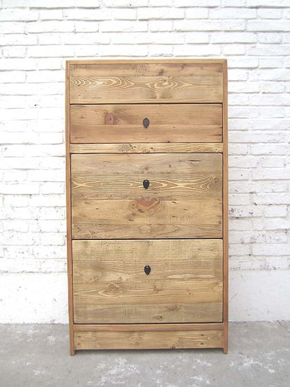 Asien Schuhschrank naturfarben Vollholz Landhausstil