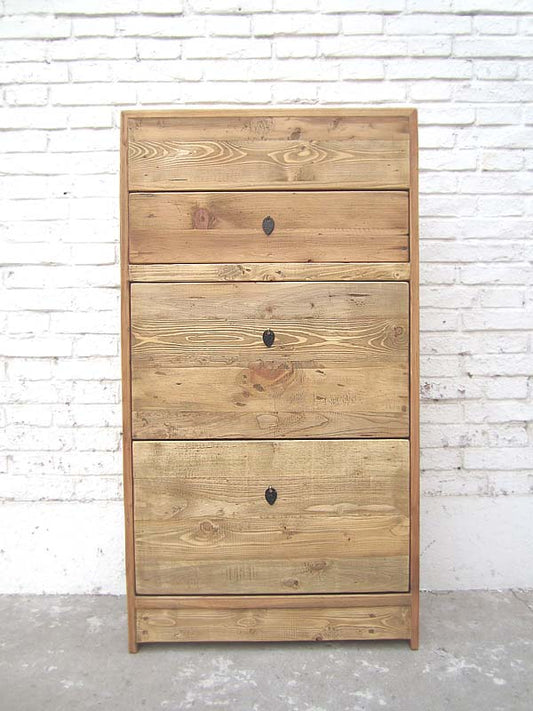 Asien Schuhschrank naturfarben Vollholz Landhausstil