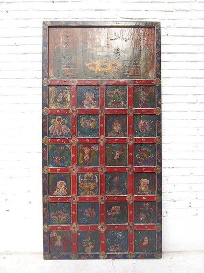 China buddhistisches Wandbild traditionell bemalter Rahmen Pinie