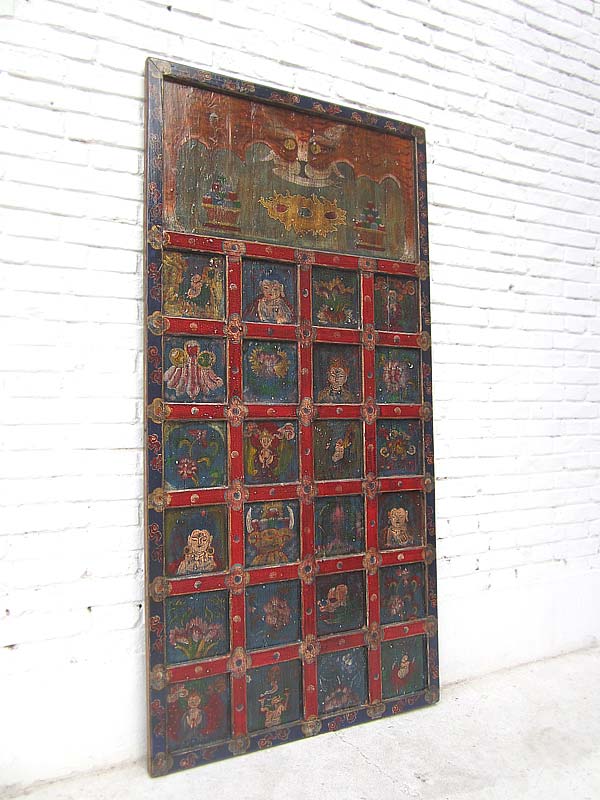 China buddhistisches Wandbild traditionell bemalter Rahmen Pinie