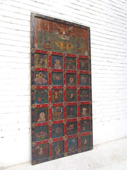China buddhistisches Wandbild traditionell bemalter Rahmen Pinie