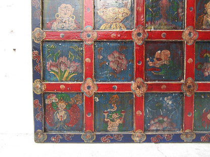 China buddhistisches Wandbild traditionell bemalter Rahmen Pinie