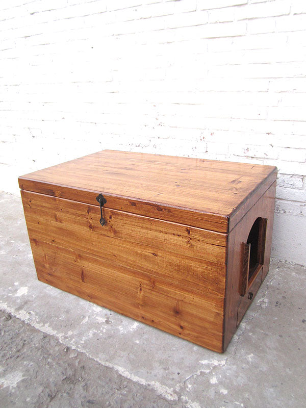China Katzen Toilette Truhe Pinienvollholz Cottage Style Zugang rechts by Luxury Park