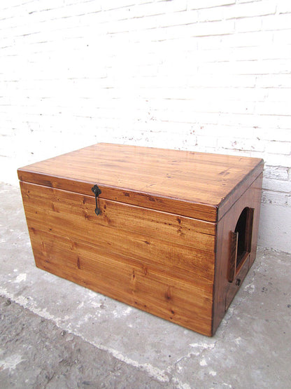 China Katzen Toilette Truhe Pinienvollholz Cottage Style Zugang rechts by Luxury Park