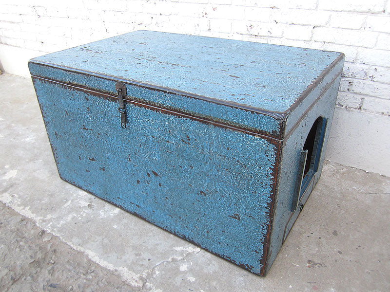 Truhe oder spezial Katzen Toilette in blauer Truhe China shabby chic drei Innenräume