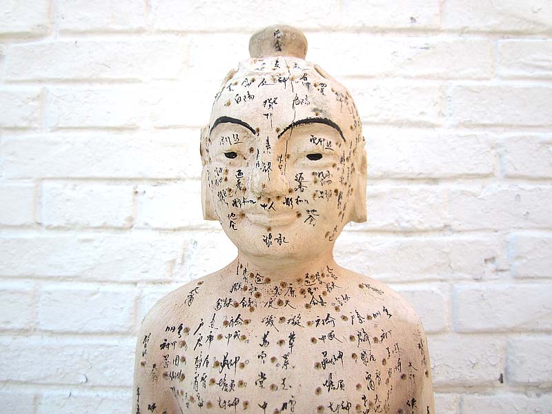 China 1930 Akupunktur Lehrmodell Skulptur Statue Heilkunde von Luxury-Park