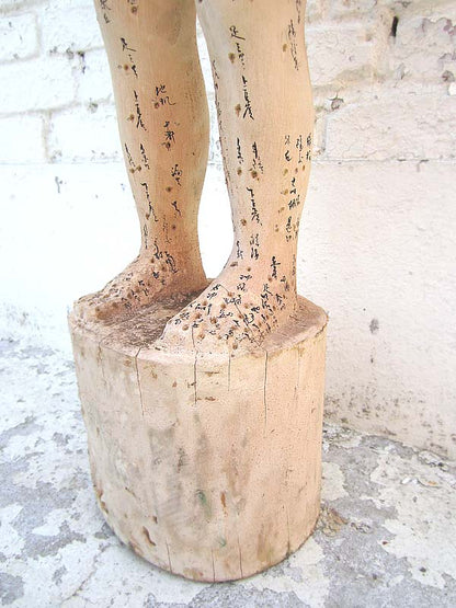 China 1930 Akupunktur Lehrmodell Skulptur Statue Heilkunde von Luxury-Park