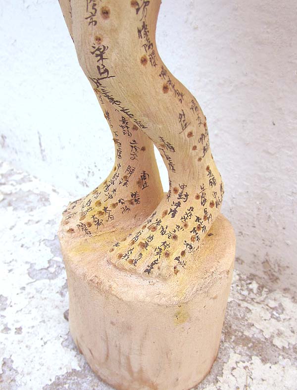 CHINA 1920 Medizin Akupunktur Ausbildung Skulptur des weiblichen Körpers Holz