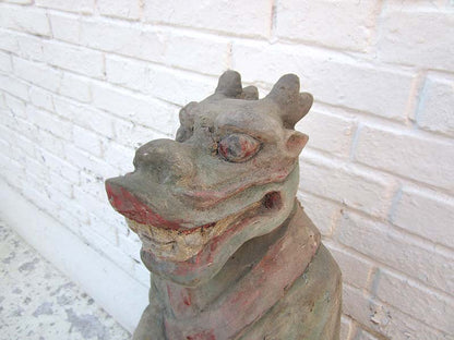 Tierkreis Skulptur Drache Horoskopfigur China Buddhismus Pappel 100 Jahre alt