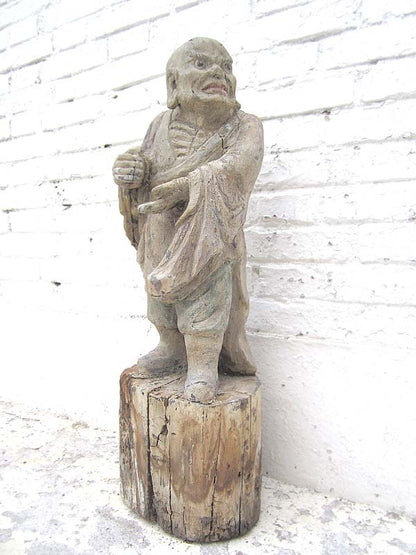 Tempel Skulptur Der Streitende Standfigur buddhistisch Pappelholz China 1920 von Luxury Park