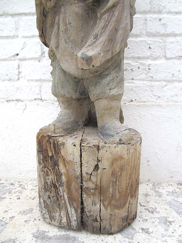 Tempel Skulptur Der Streitende Standfigur buddhistisch Pappelholz China 1920 von Luxury Park