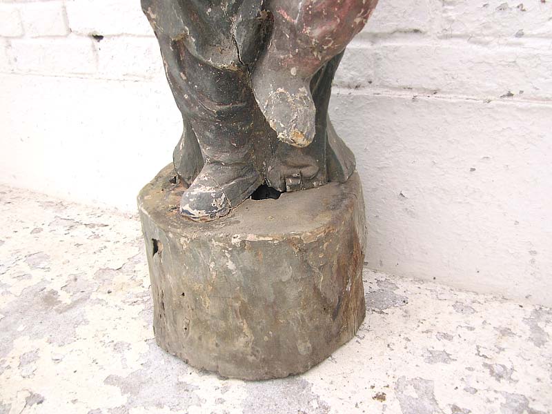 China vor 1920 Skulptur Tänzer auf Sockel buddhistisch Pappel bemalt von Luxury Park