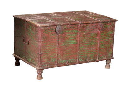 India 1910 Hochzeitstruhe Truhe Metallschlößer Box Kassettenfront