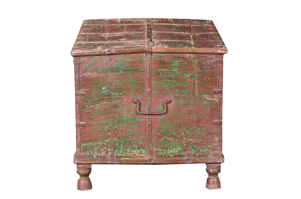 India 1910 Hochzeitstruhe Truhe Metallschlößer Box Kassettenfront