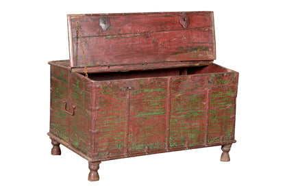 India 1910 Hochzeitstruhe Truhe Metallschlößer Box Kassettenfront