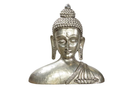 Luxury-Park XXL Große Buddha Büste – Handgeschnitzt aus Überhartholzkern